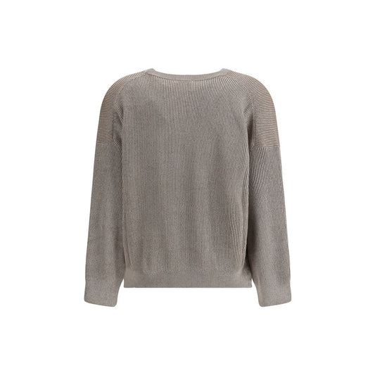 Brunello Cucinelli Beige Cotton Sweatshirt