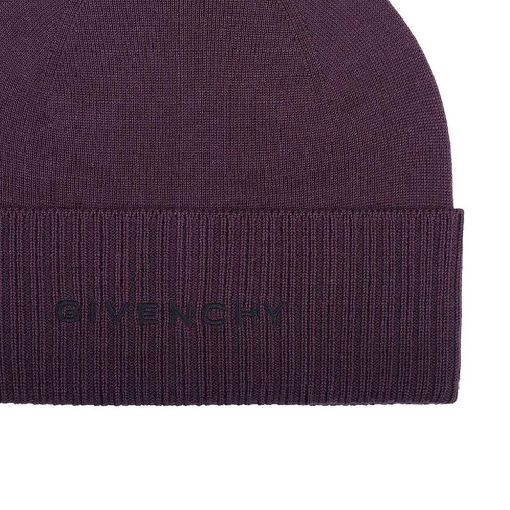 Givenchy Purple Wool Beanie