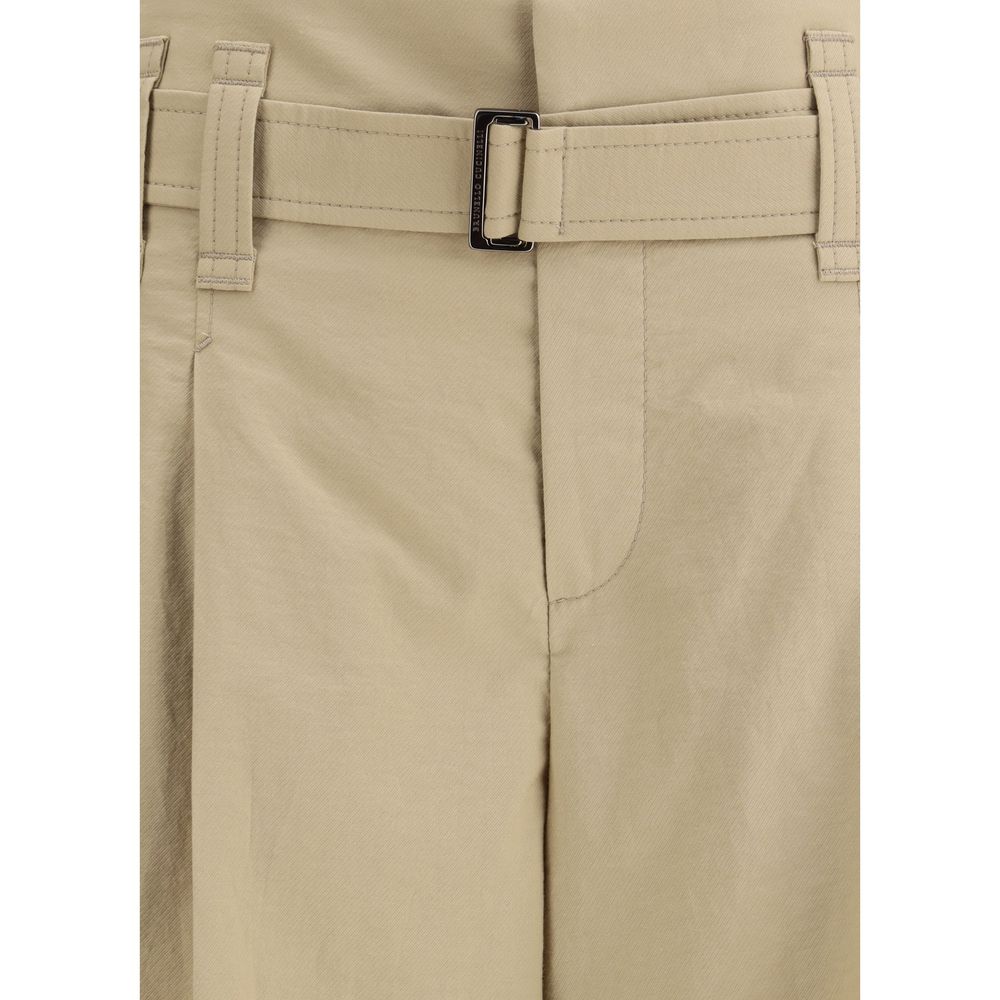 Brunello Cucinelli Beige Cotton Trousers