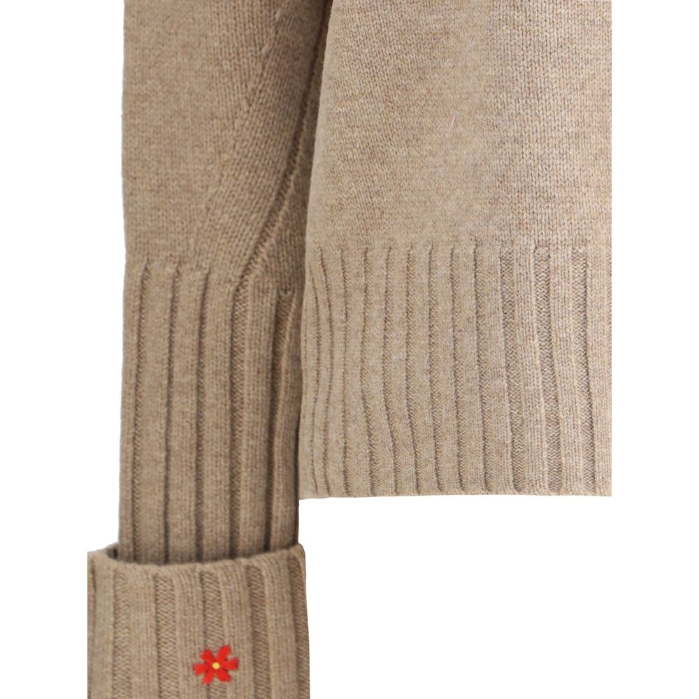 Tory Burch Beige Merino Wool Sweatshirt