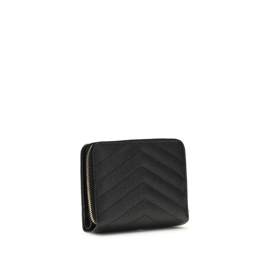 Saint Laurent Black Calf Leather Bos Taurus Wallet