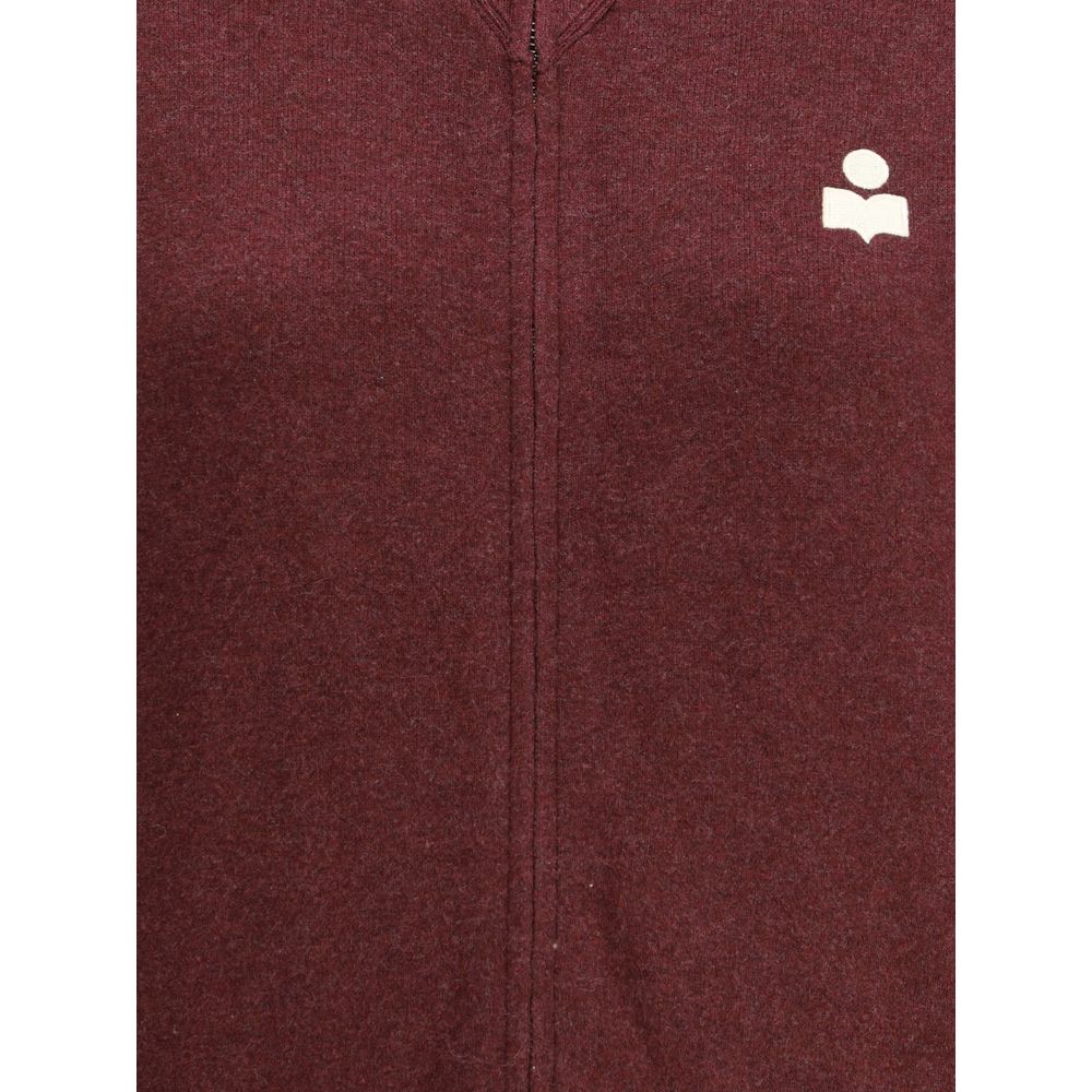 Marant Etoile Bordeaux Zip Up Cardigan
