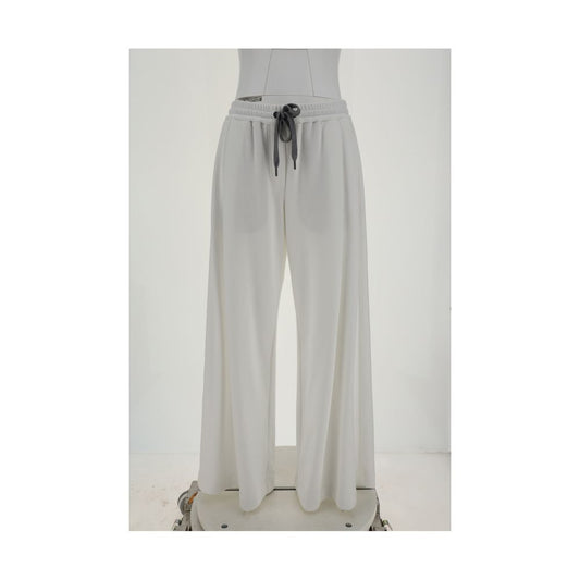 Brunello Cucinelli White Cotton Casual Pants