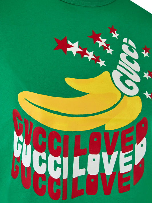 Gucci Green Cotton Logo T-Shirt
