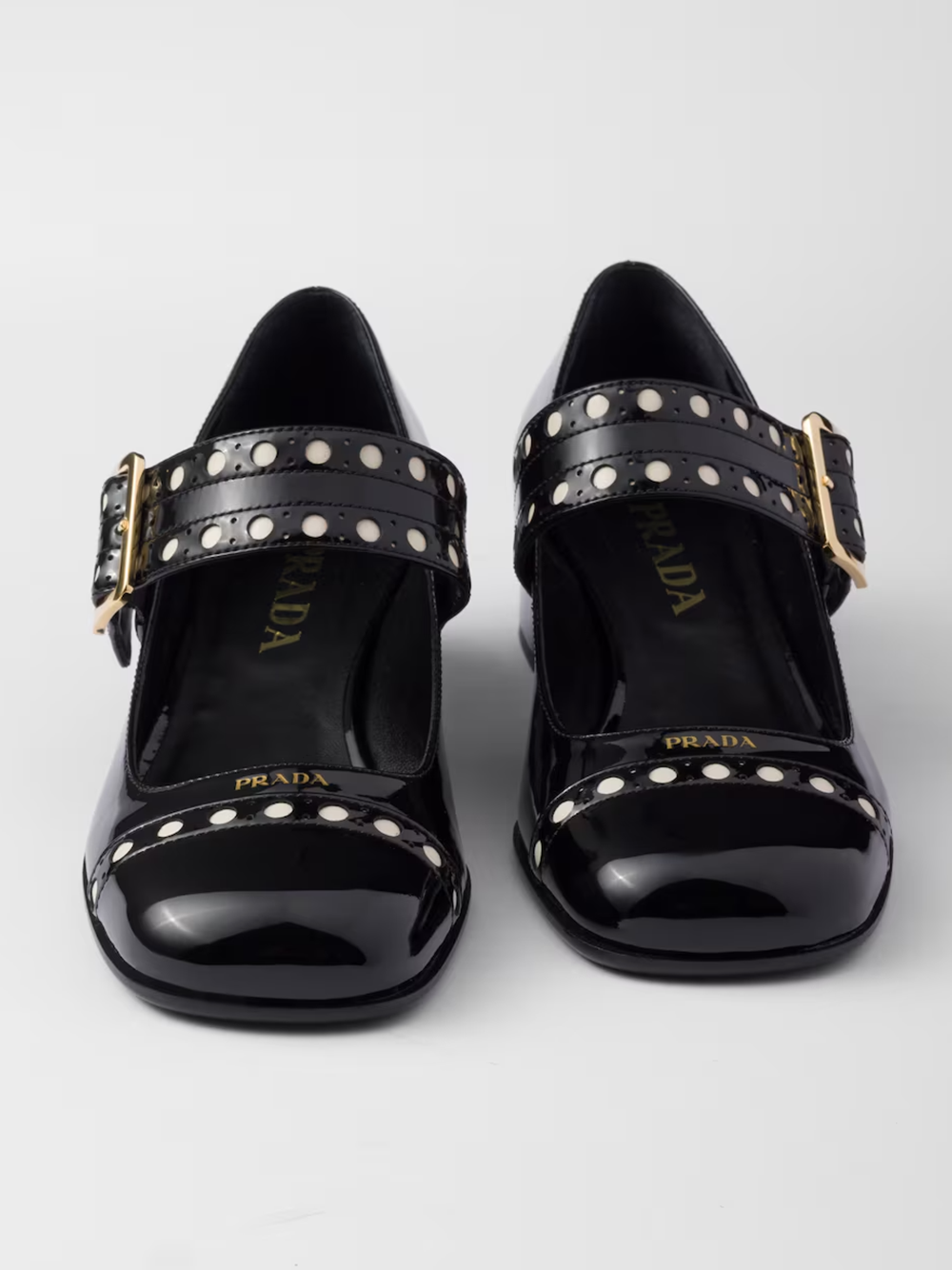 Prada Black Patent leather Mary Jane pumps