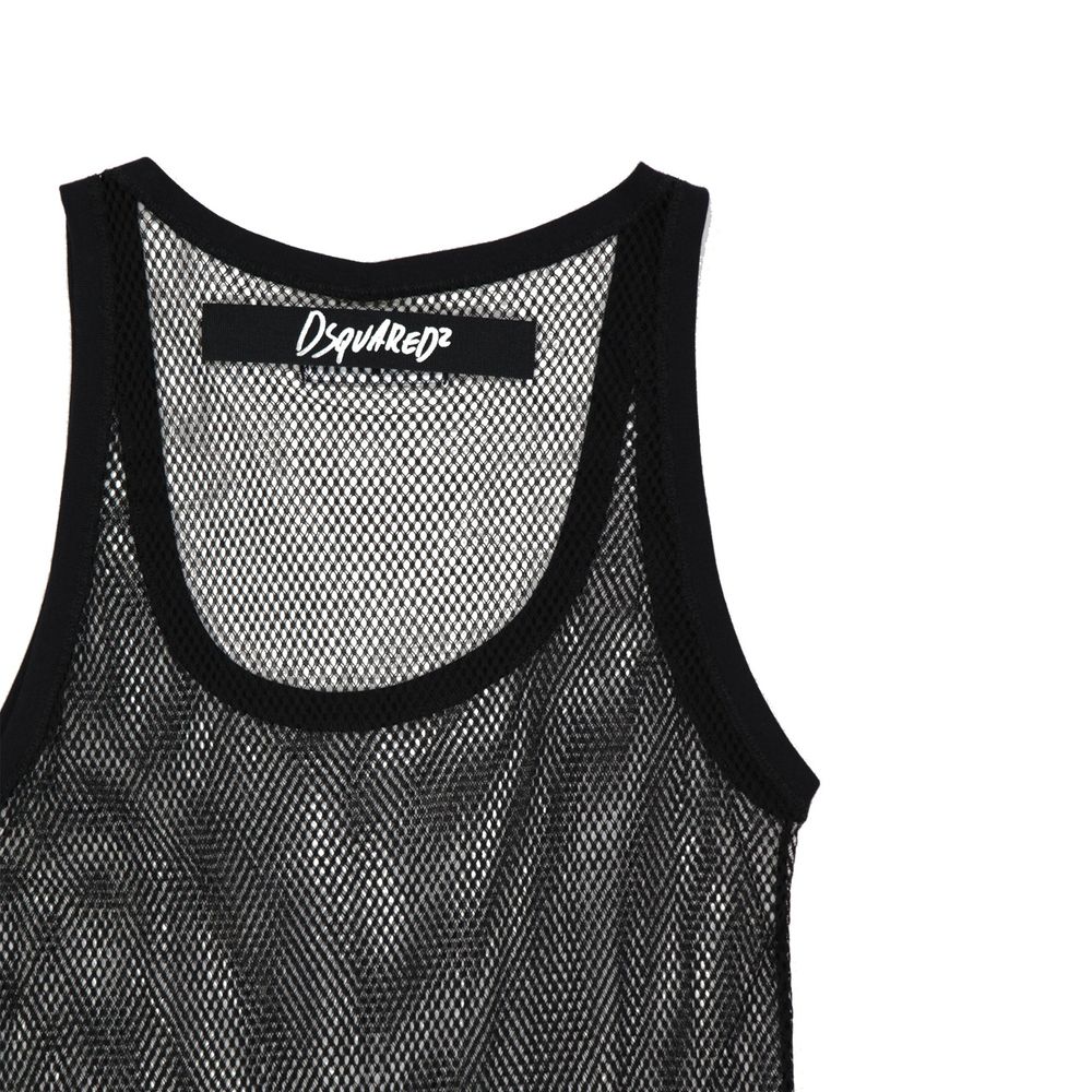 Dsquared² Black Cotton Tank Tops