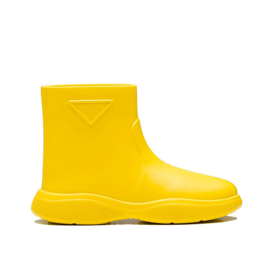 Prada Yellow Rubber Rain Boots
