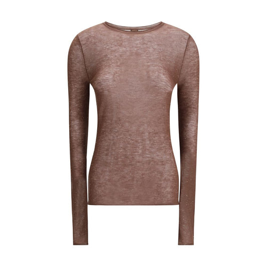 PINKO Brown Wool Sweatshirt