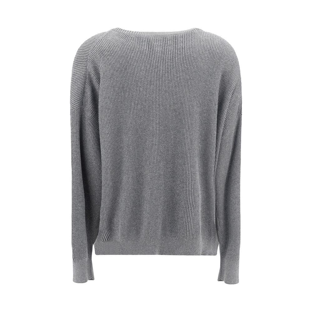 Brunello Cucinelli Gray Cotton Sweatshirt