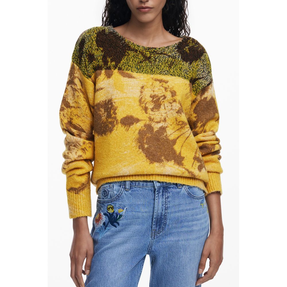 Desigual Yellow Wool Women's Sweater
