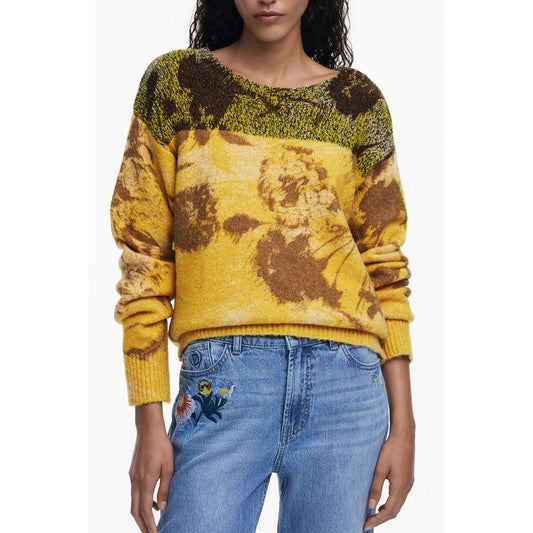 Desigual Yellow Wool Women's Sweater