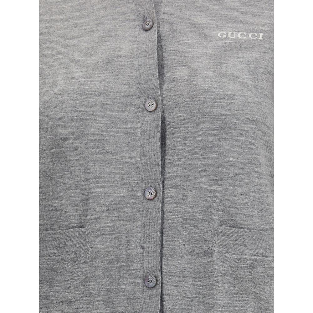 Gucci Gray Cashmere Cardigan