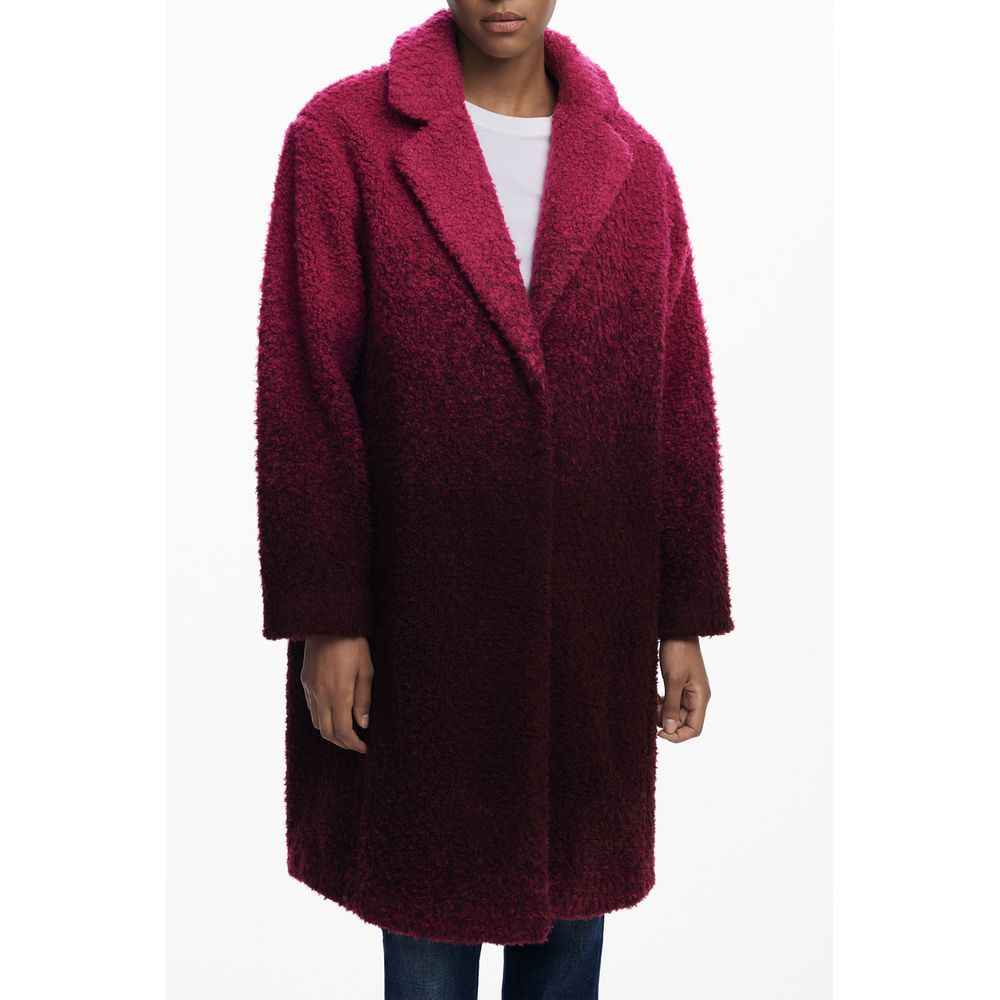 Desigual Pink Wool Women's Coat