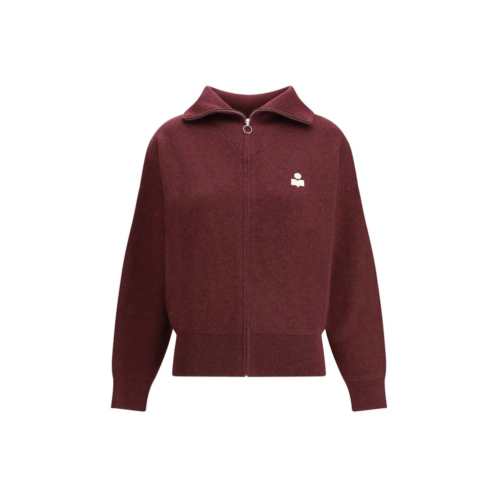 Marant Etoile Bordeaux Zip Up Cardigan