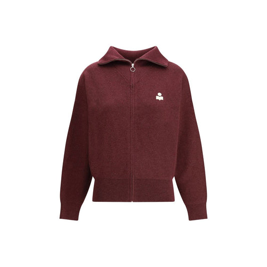 Marant Etoile Bordeaux Zip Up Cardigan