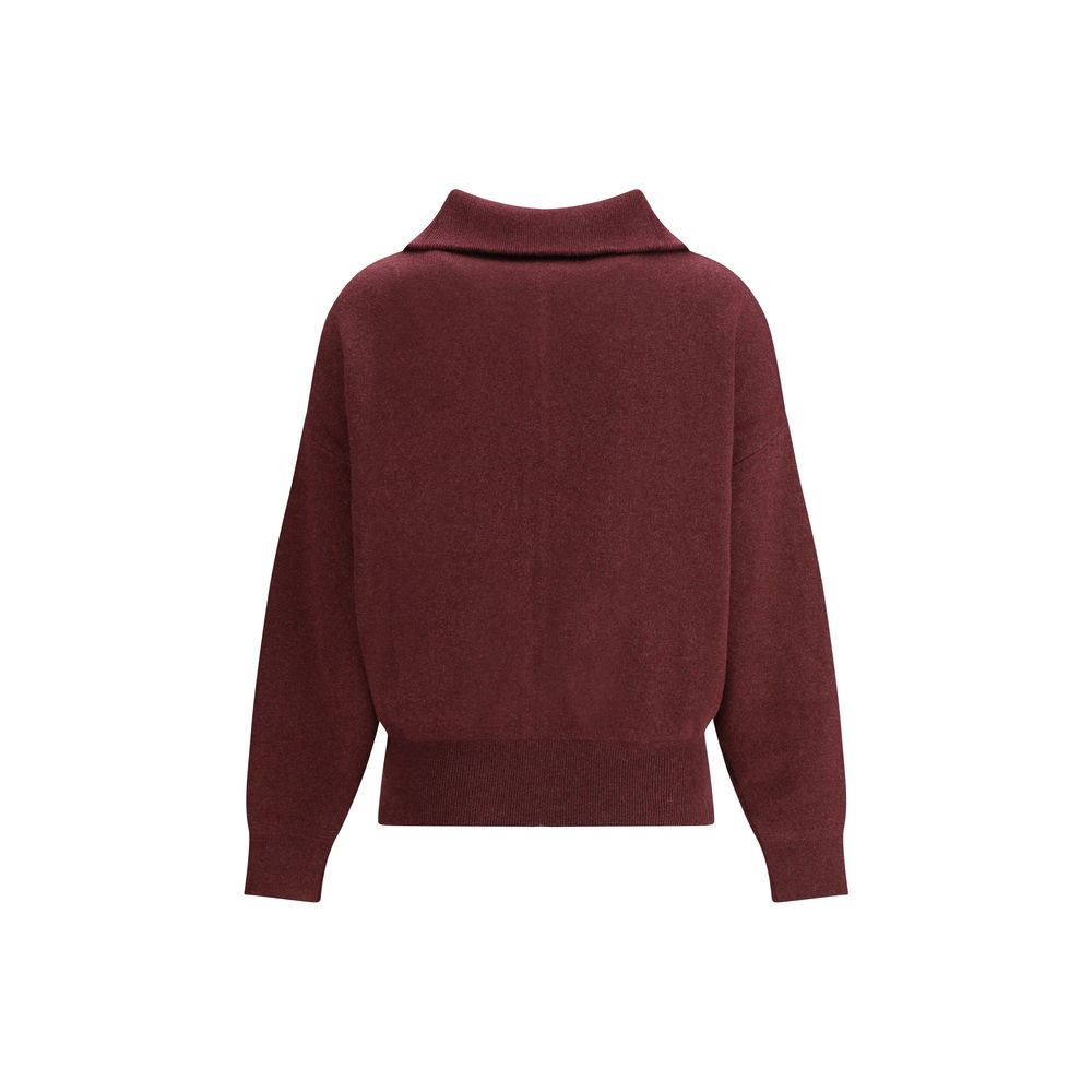 Marant Etoile Bordeaux Zip Up Cardigan