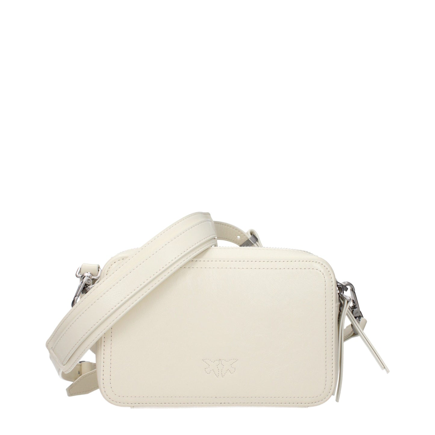 PINKO White Leather Crossbody Bag