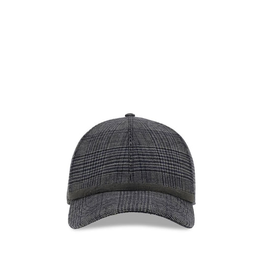 Brunello Cucinelli Gray Fleece Wool Cap (Baseball Hat)