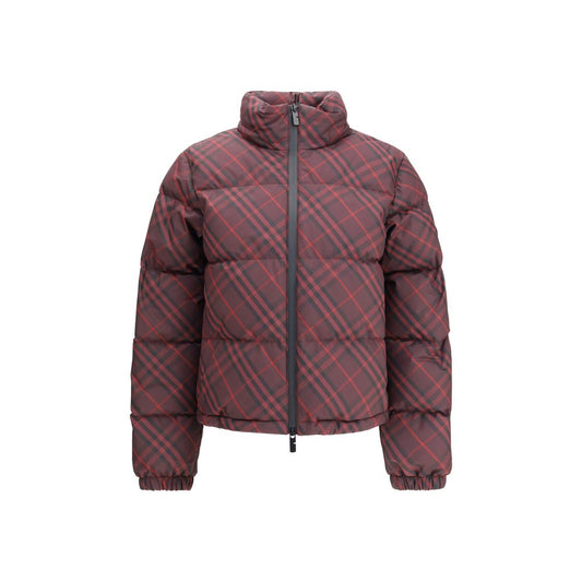 Burberry Soft Red Plaid Puffer Jacket