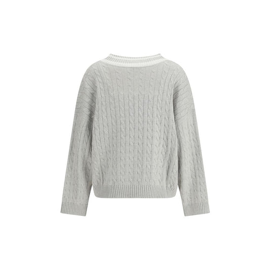 Brunello Cucinelli White Cotton Sweater