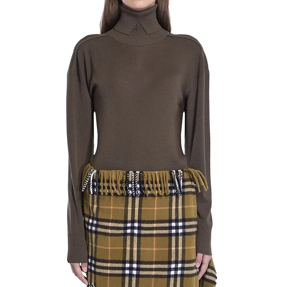 Burberry Brown Wool Turtleneck Sweater