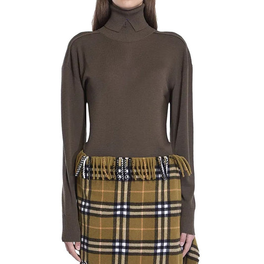Burberry Brown Wool Turtleneck Sweater