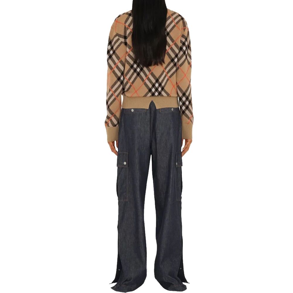 Burberry Brown Plaid Sweater