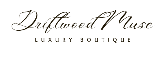 Driftwood Muse Luxury Boutique logo on a white background